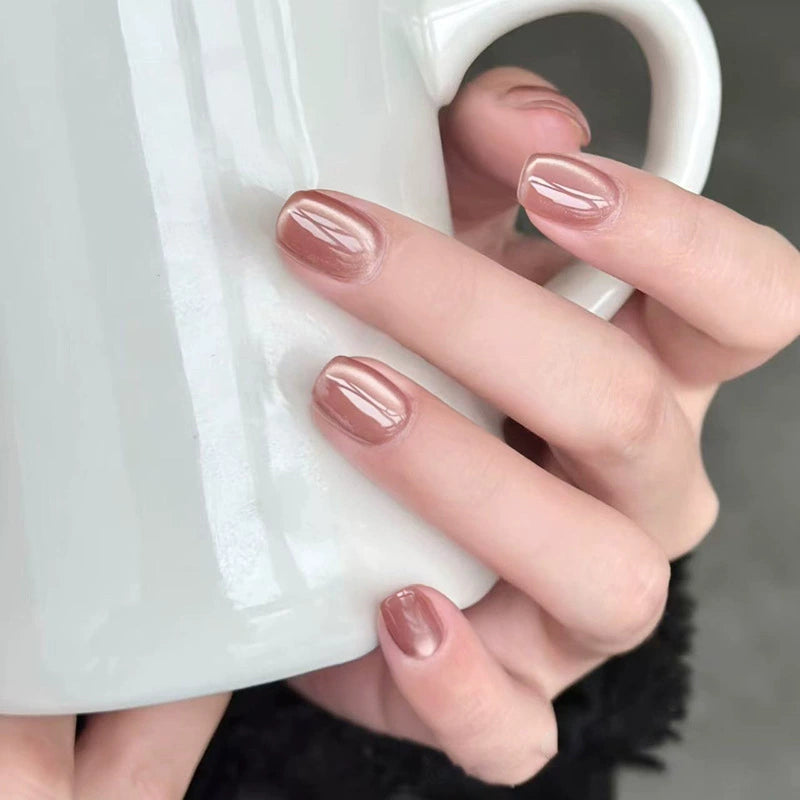 Sugar Pink | Short Square, Press On Nails