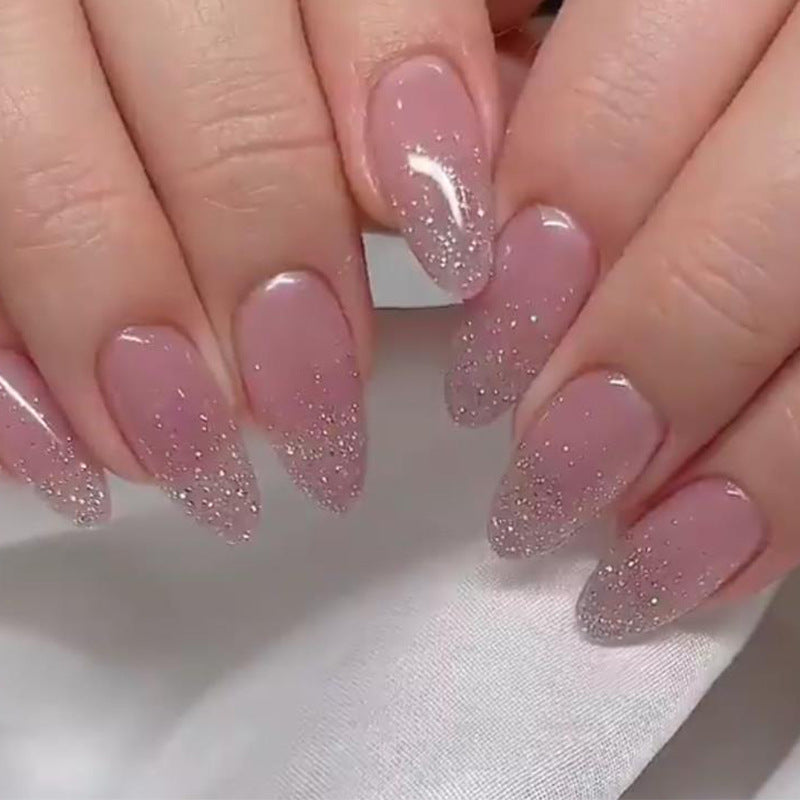 Pixie Glitter- Medium Almond - Press on Nails