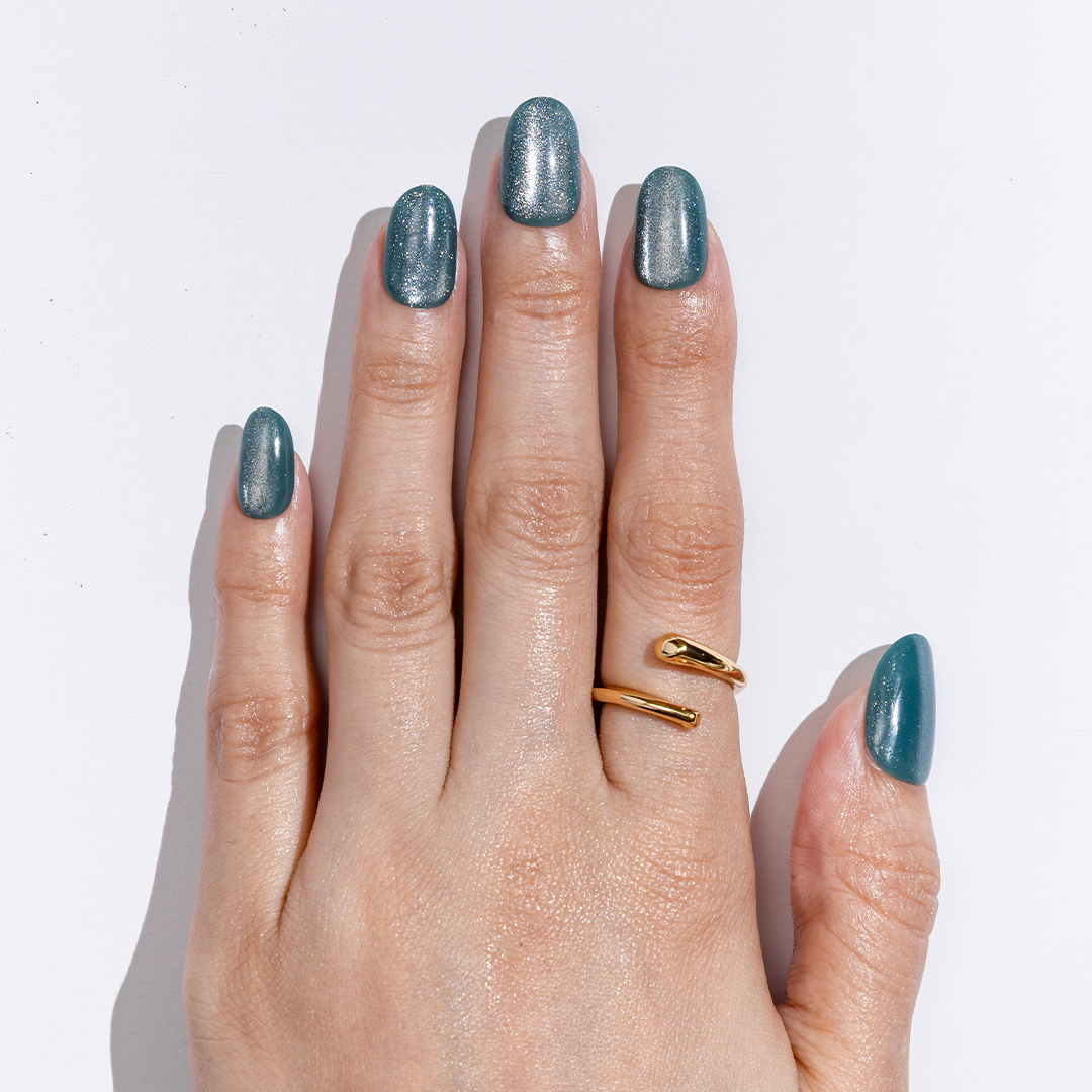 Sea You Never | Short, Round Press-On Nails