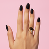 Matte Black, Matte with Nail Glue + Nail Glue Sticker | Medium, Round Press-On Nails