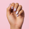 Pearl Crystals, Chrome with Nail Glue + Nail Glue Sticker | Medium, Square Press-On Nails