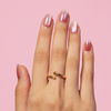 Tangerine Crystal, Ombré with Nail Glue + Nail Glue Sticker | Medium, Squoval Press-On Nails