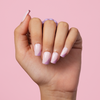 Asymmetrical French with Nail Glue + Nail Glue Sticker | Medium, Squoval Press-On Nails