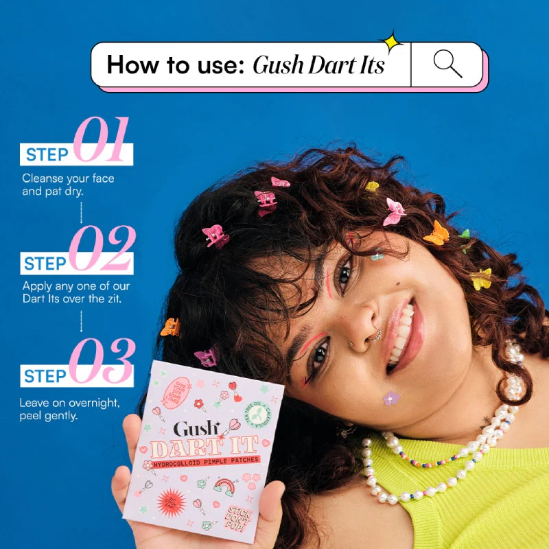 Dart It | Mini - Tea Tree & Hydrocolloid Acne Pimple Patches for Zits & Blemishes