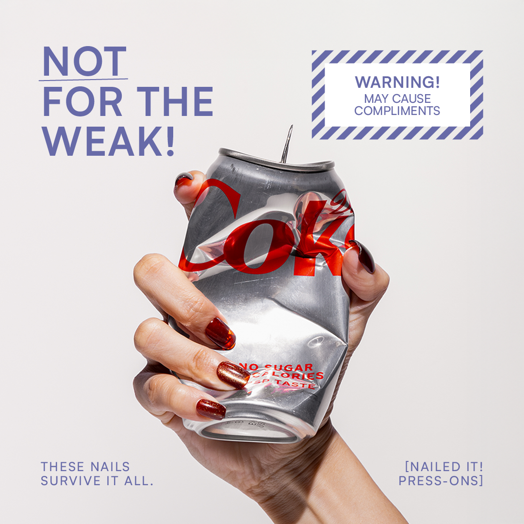 Smoke Show | Medium Round, Press On Nails