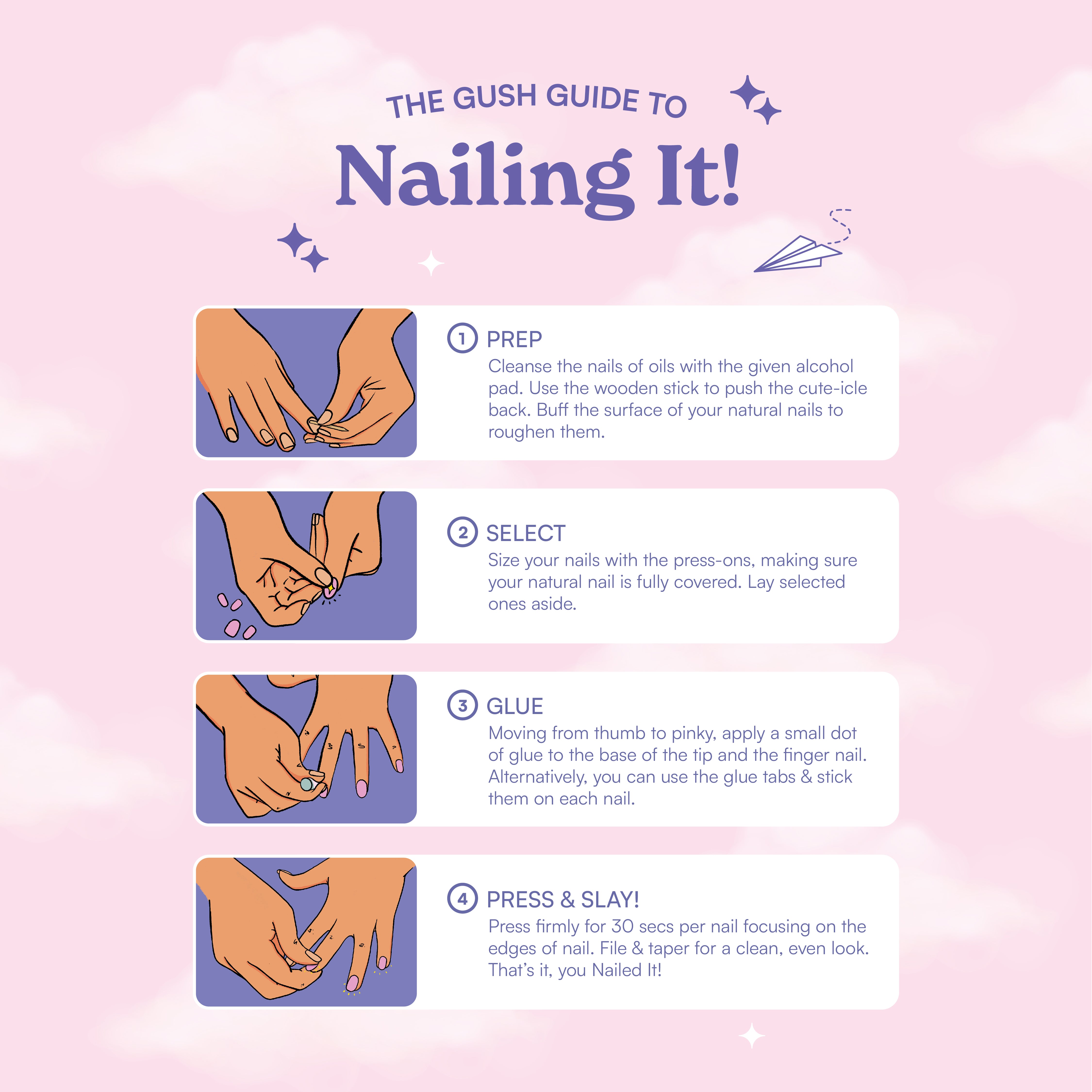 Smoke Show | Medium Round, Press On Nails