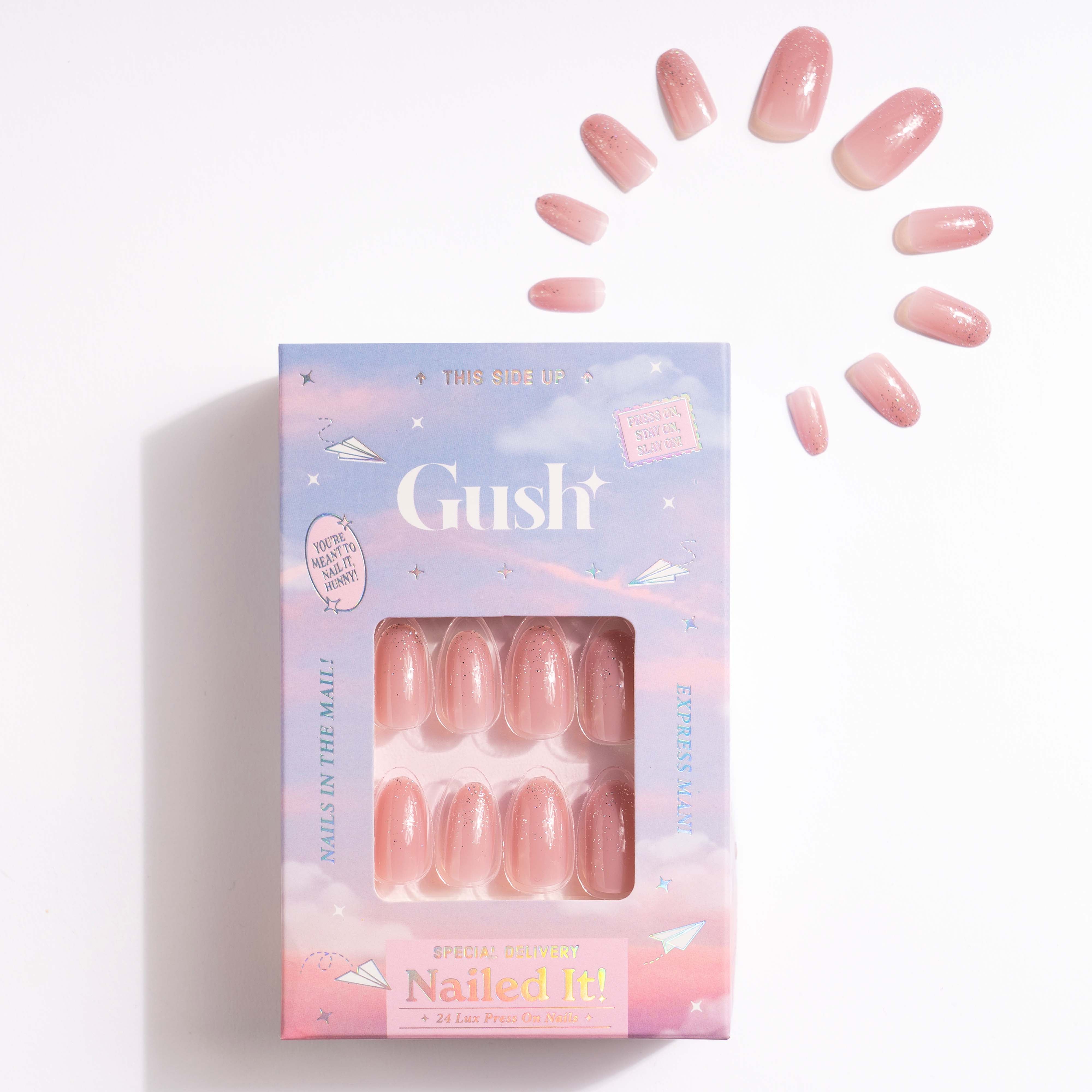 Pixie Glitter- Medium Almond - Press on Nails