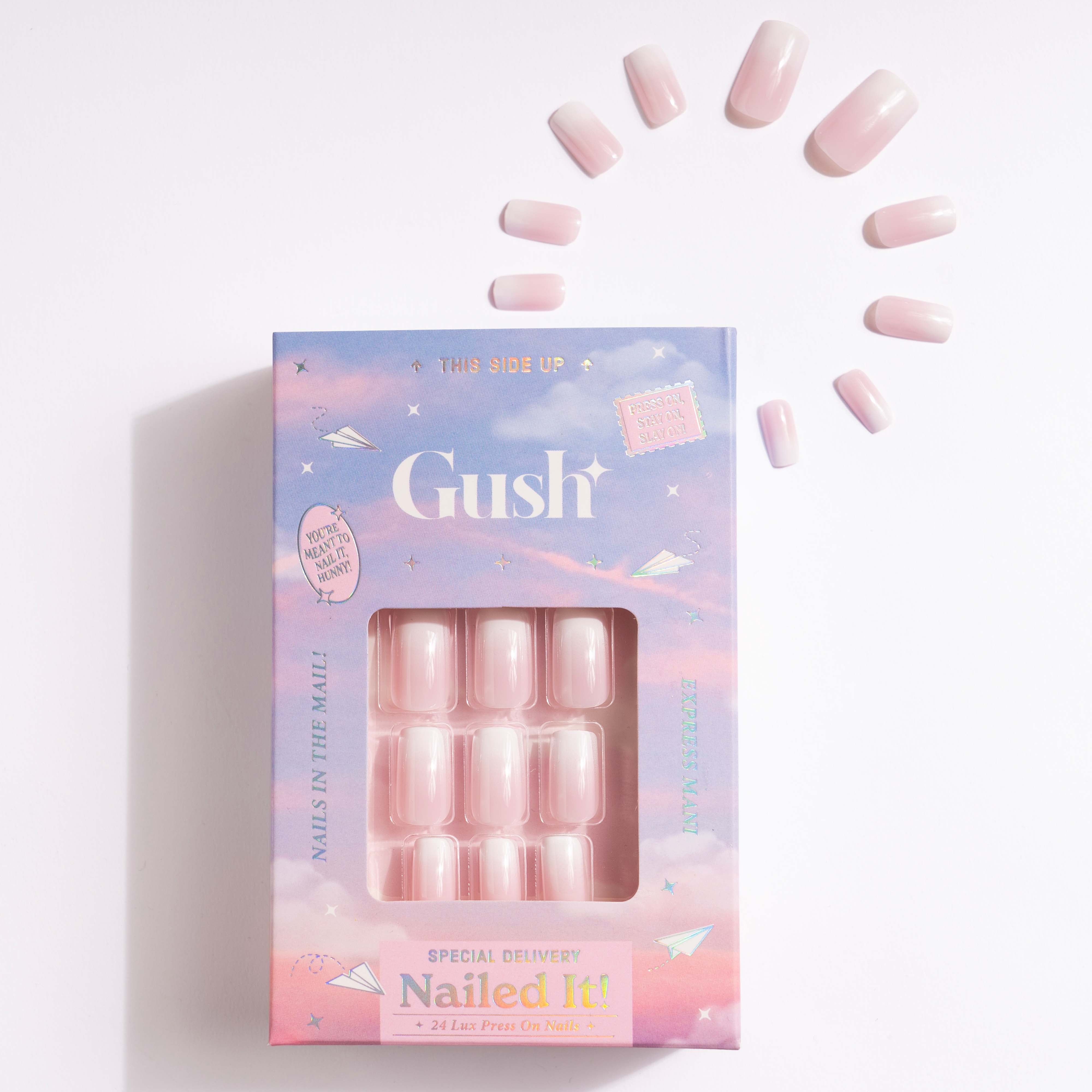 Pink Ombre - Medium Square - Press On Nails