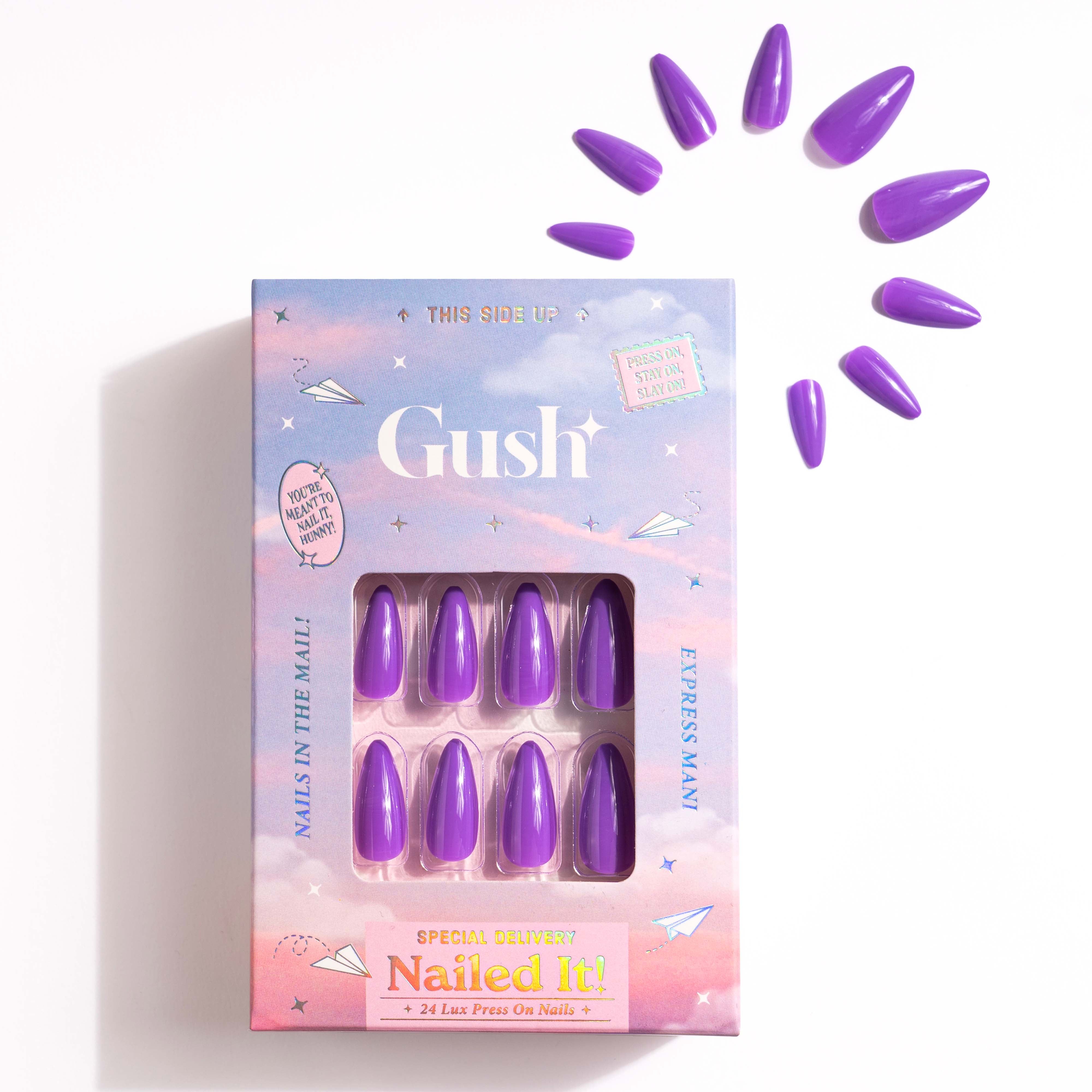 Purple Power - Long Almond - Press on Nails