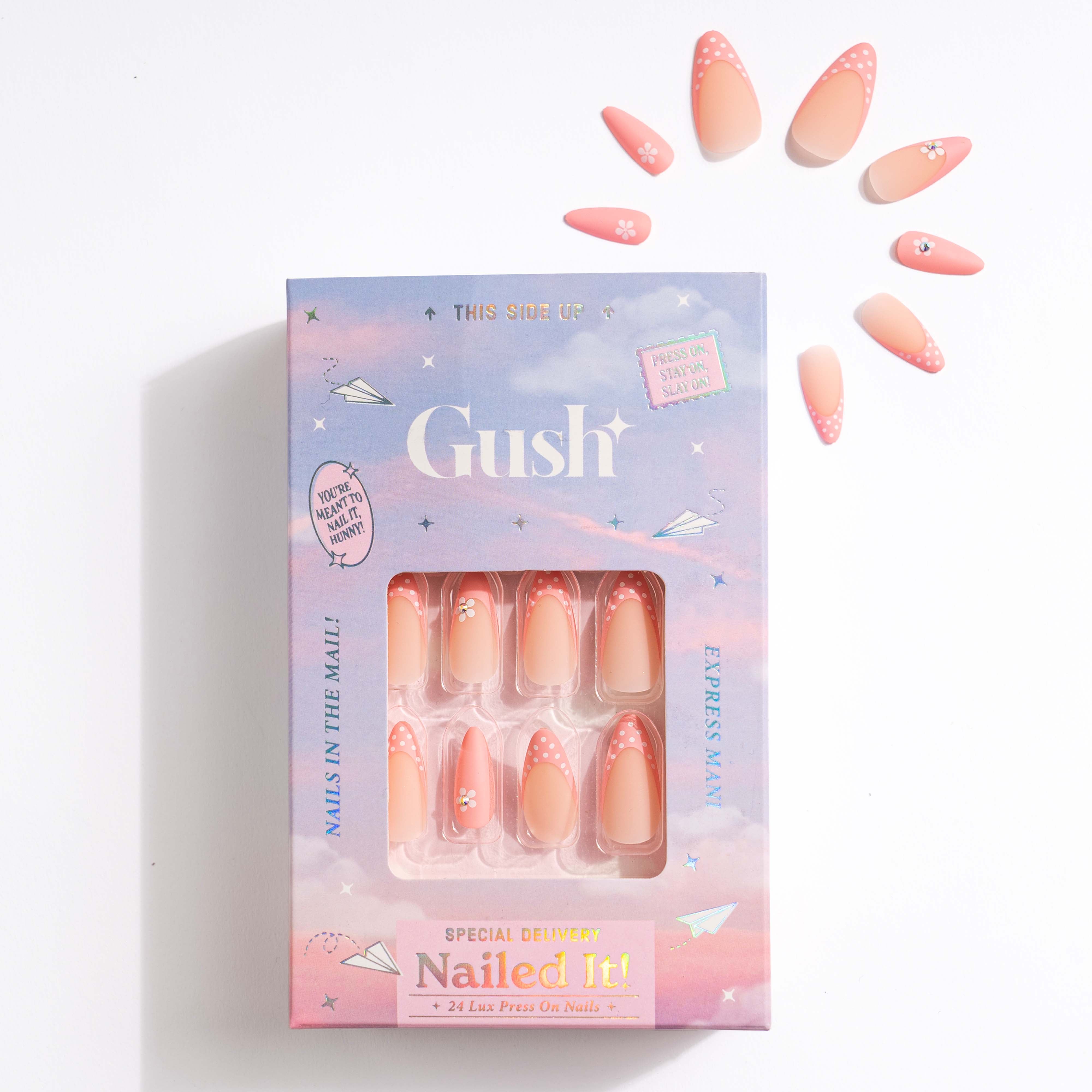 Polka Pink - Long Stiletto - Press on Nails