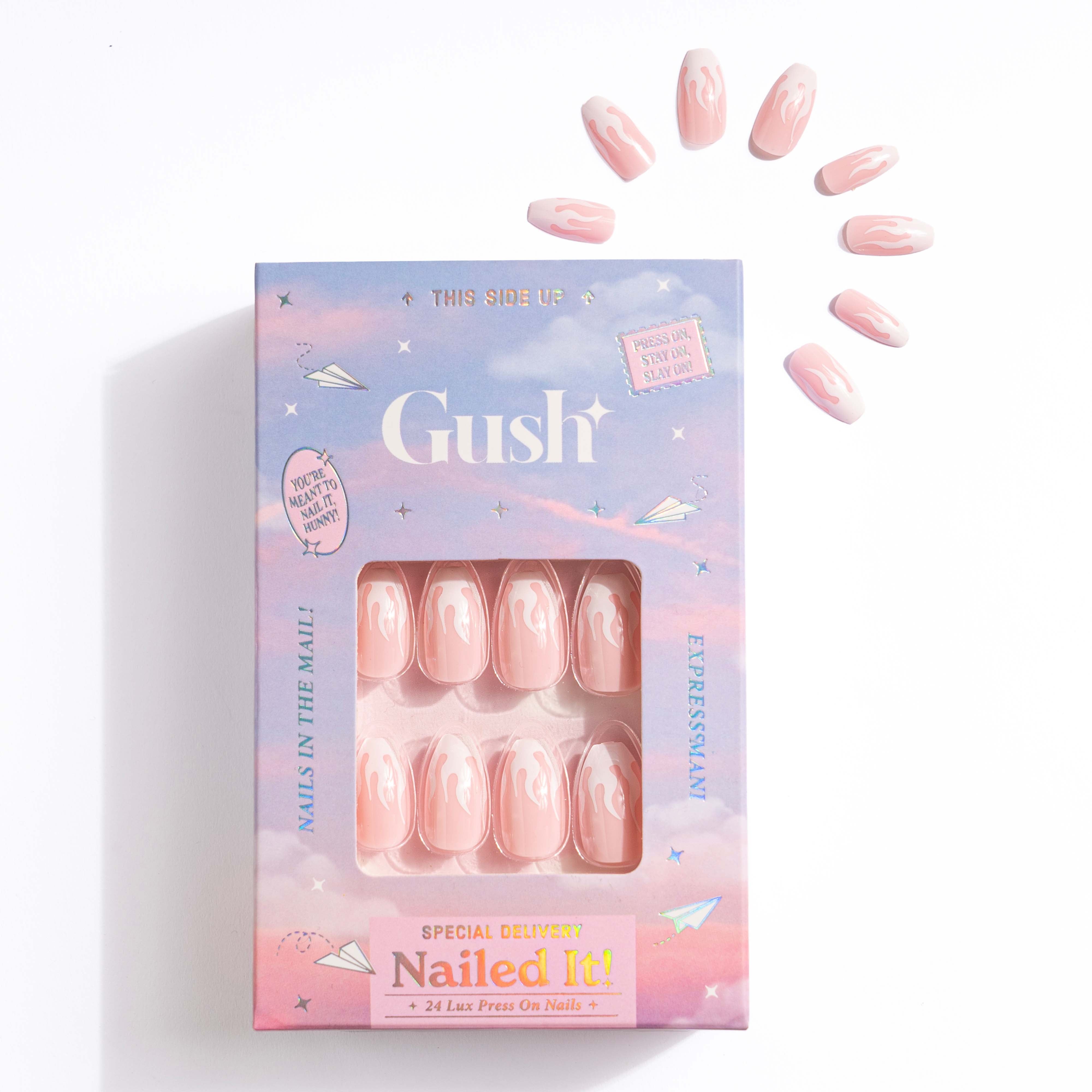 Fiery French - Medium Square - Press on Nails