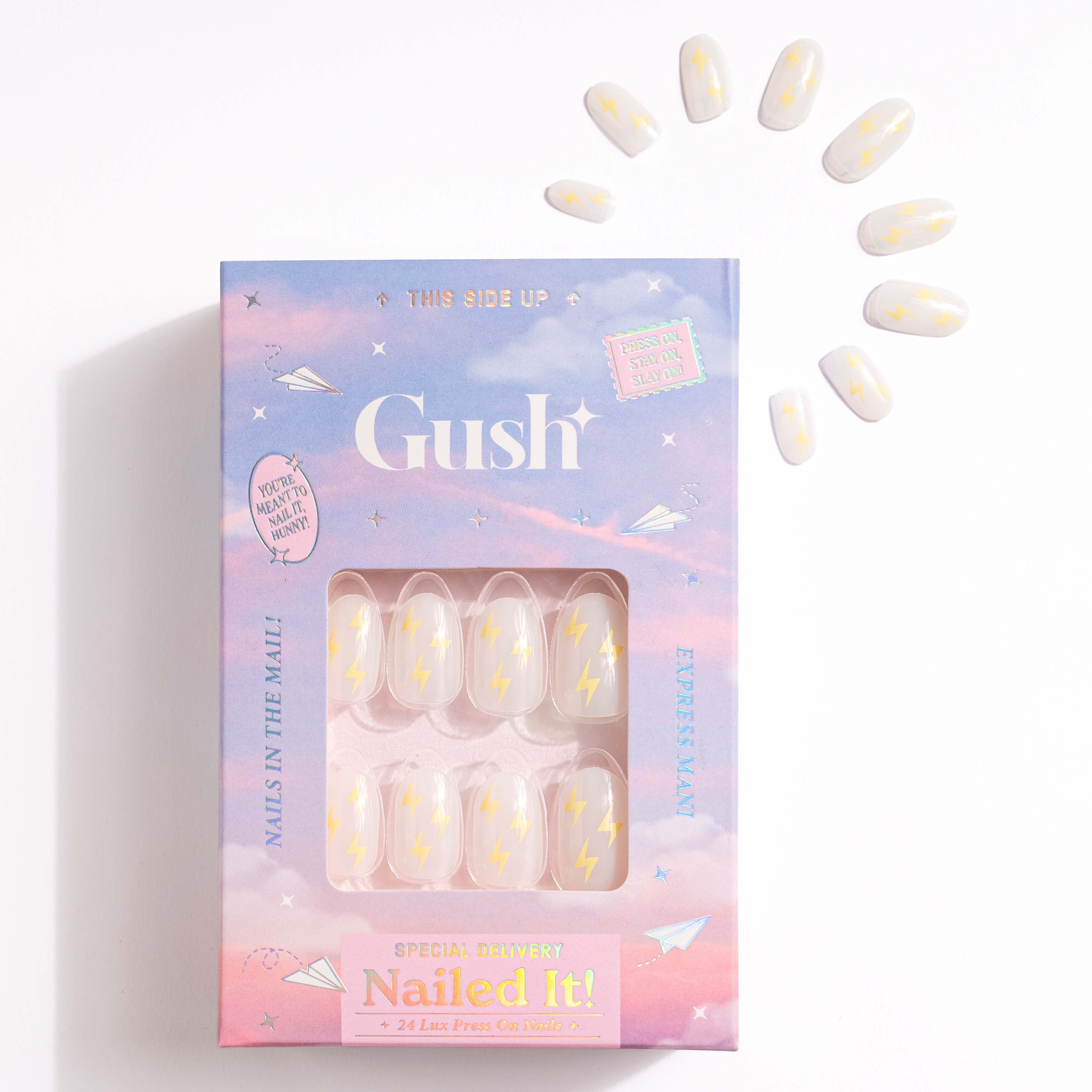 Electric Yellow- Medium Round - Press on Nails