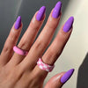 Purple Power - Long Almond - Press on Nails