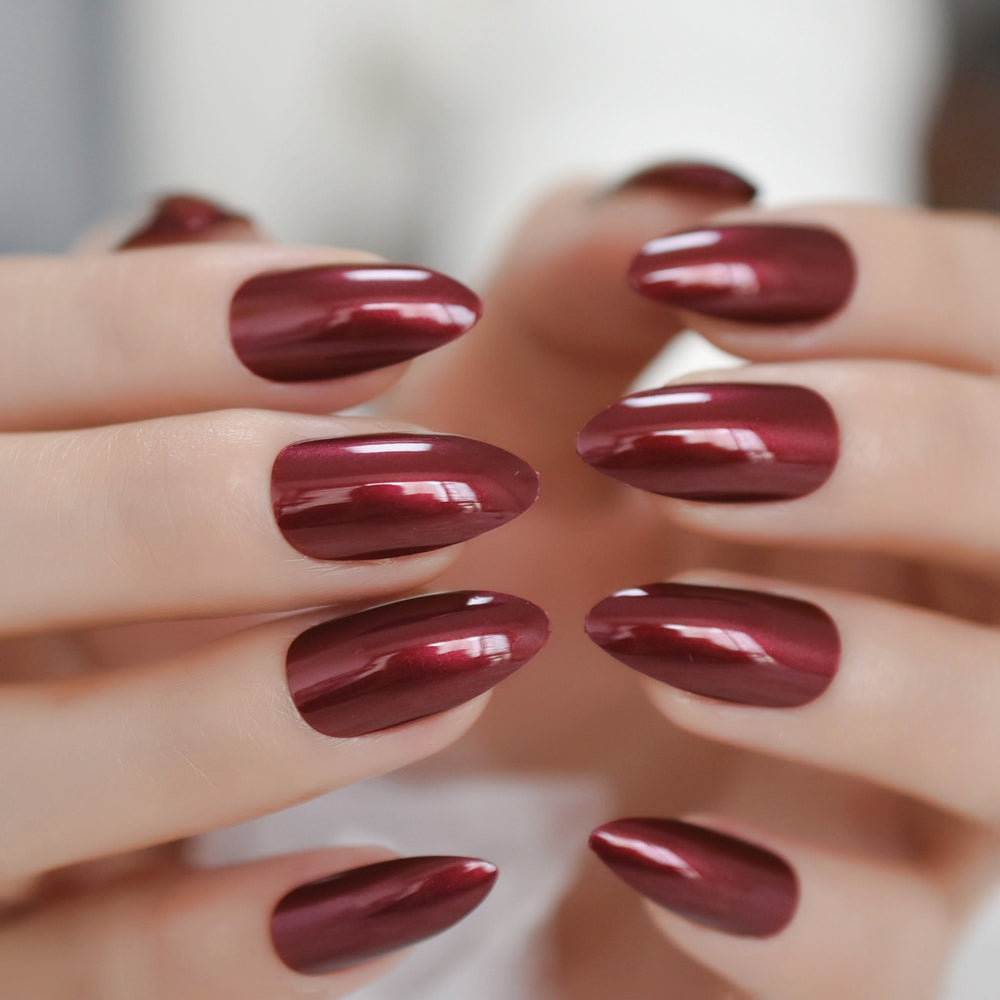 Ruby - Long Almond - Press on Nails