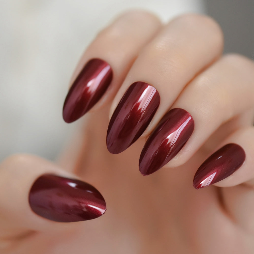Ruby - Long Almond - Press on Nails