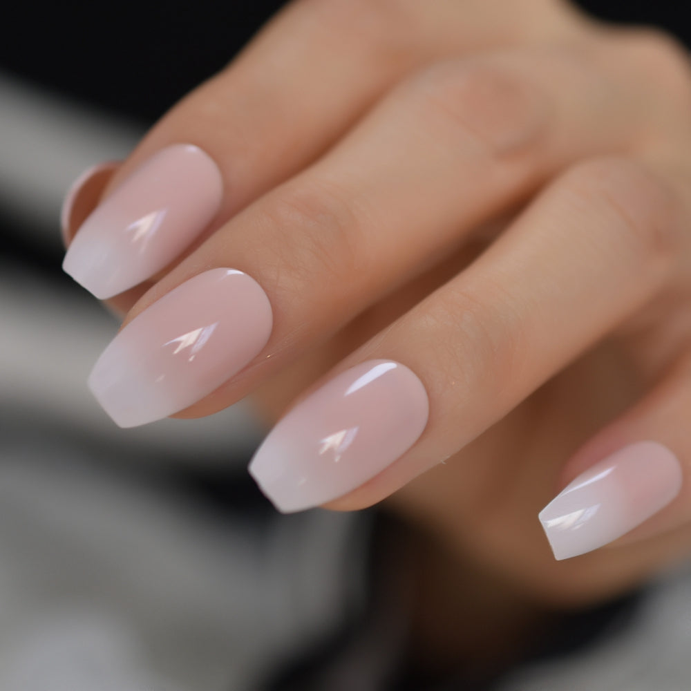 Creme De Nude - Long Coffin - Press on Nails