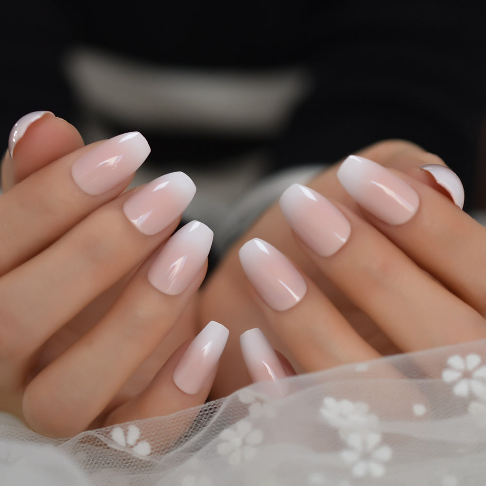 Creme De Nude - Long Coffin - Press on Nails