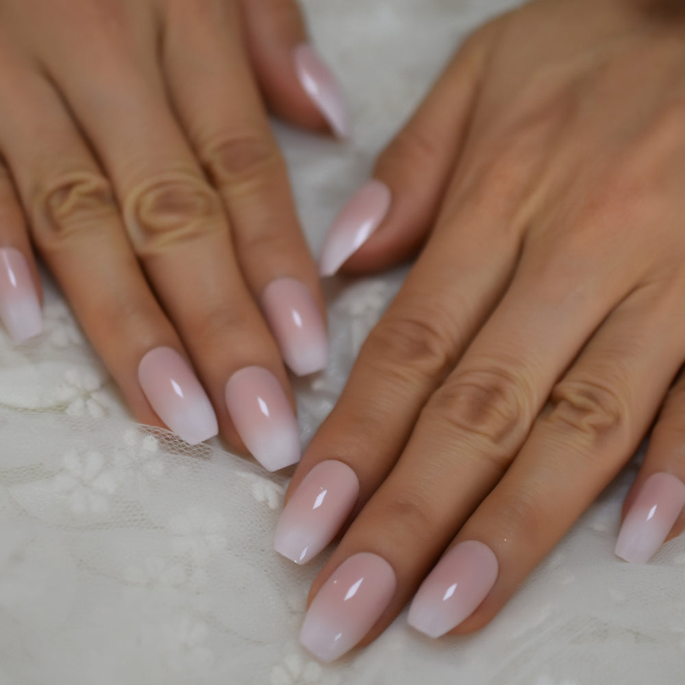 Creme De Nude - Long Coffin - Press on Nails