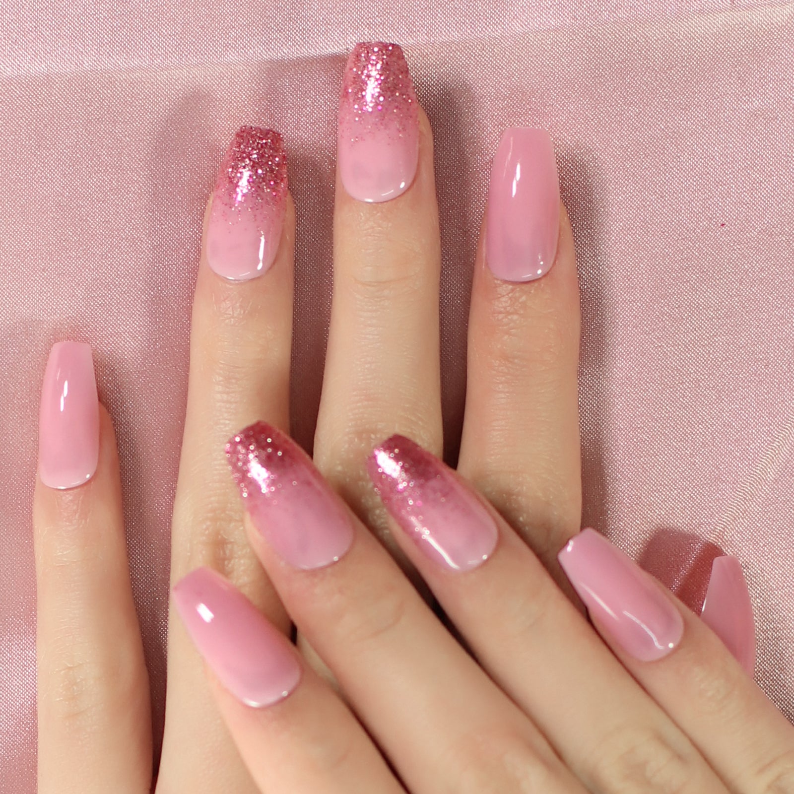 Weekend, Glossy with Nail Glue + Nail Glue Sticker | Long, Coffin Press-On Nails