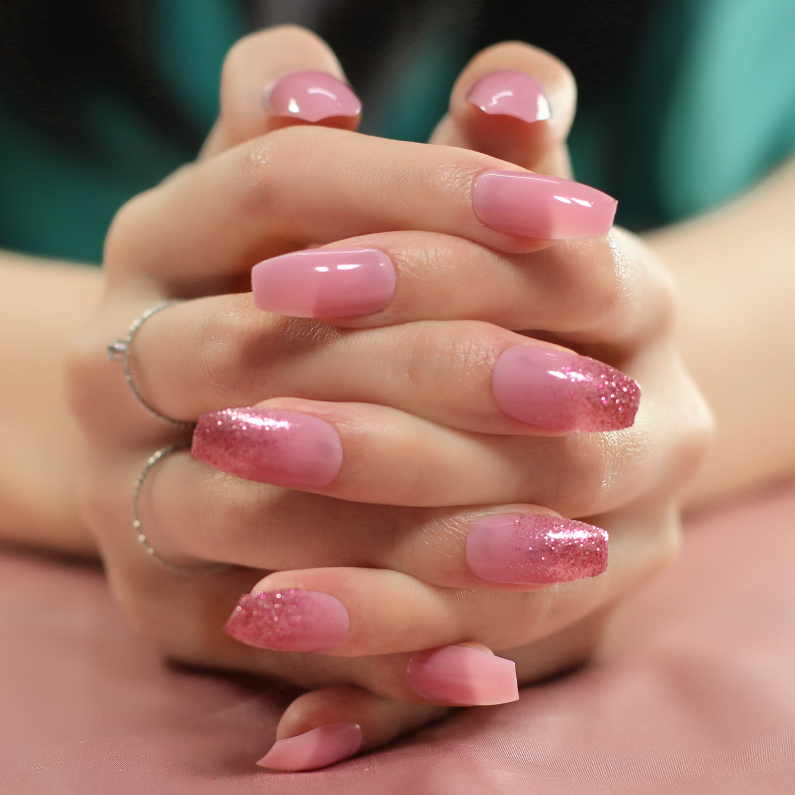 Weekend, Glossy with Nail Glue + Nail Glue Sticker | Long, Coffin Press-On Nails