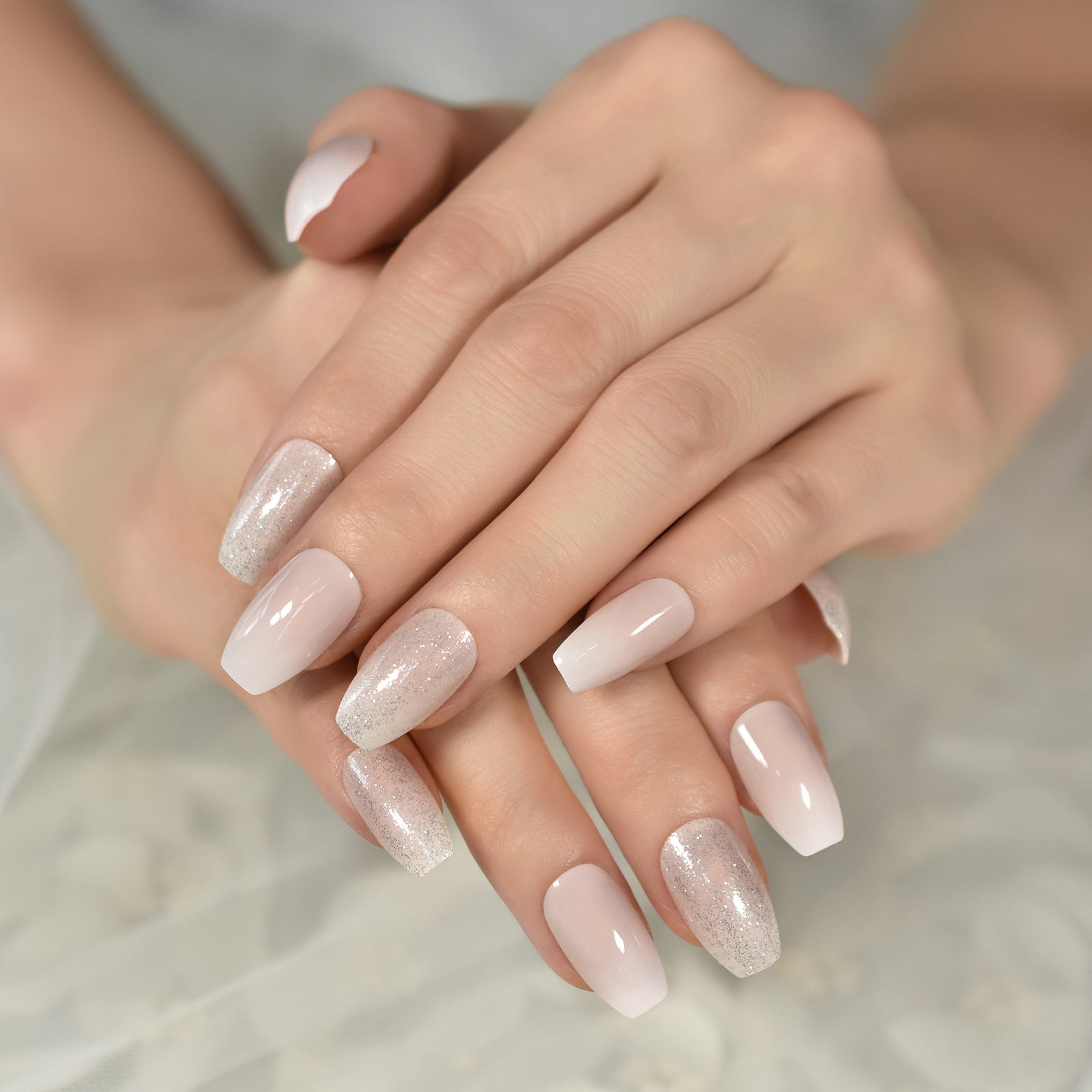 Heavenly - Medium Coffin - Press On Nails