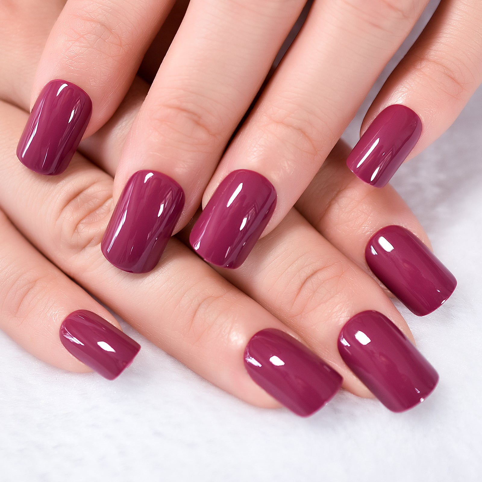 Crimson - Medium Square - Press on Nails