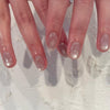 Ballerina Baby, Glitter with Nail Glue + Nail Glue Sticker | Short, Squoval Press on Nails
