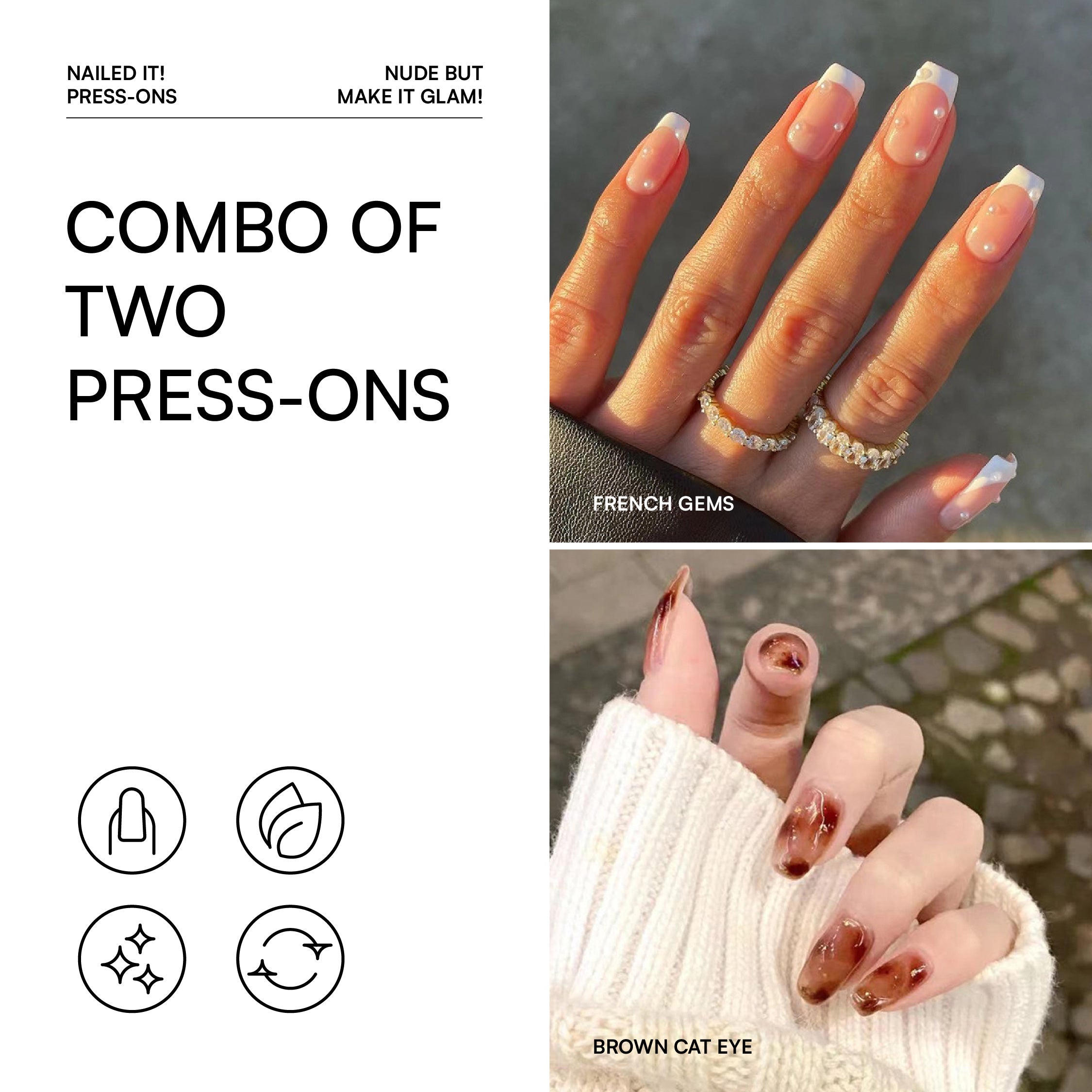 Press on nails combo of Two