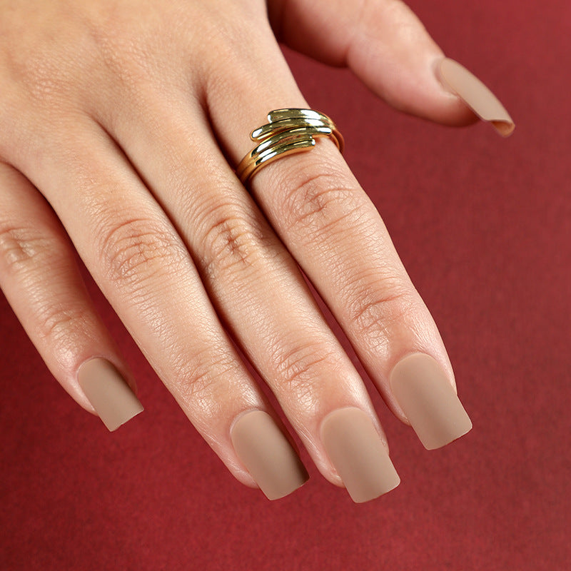 Toffee - Short Square - Press on Nails