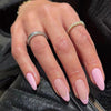 French Pink Tips - Long  Almond - Press on Nails