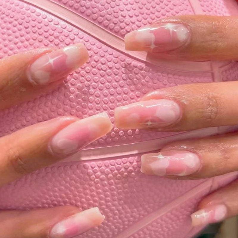 Cotton Candy - Medium Square Press On Nails Stick On Nails Fake Nails Artificial Nails India | Gush Beauty