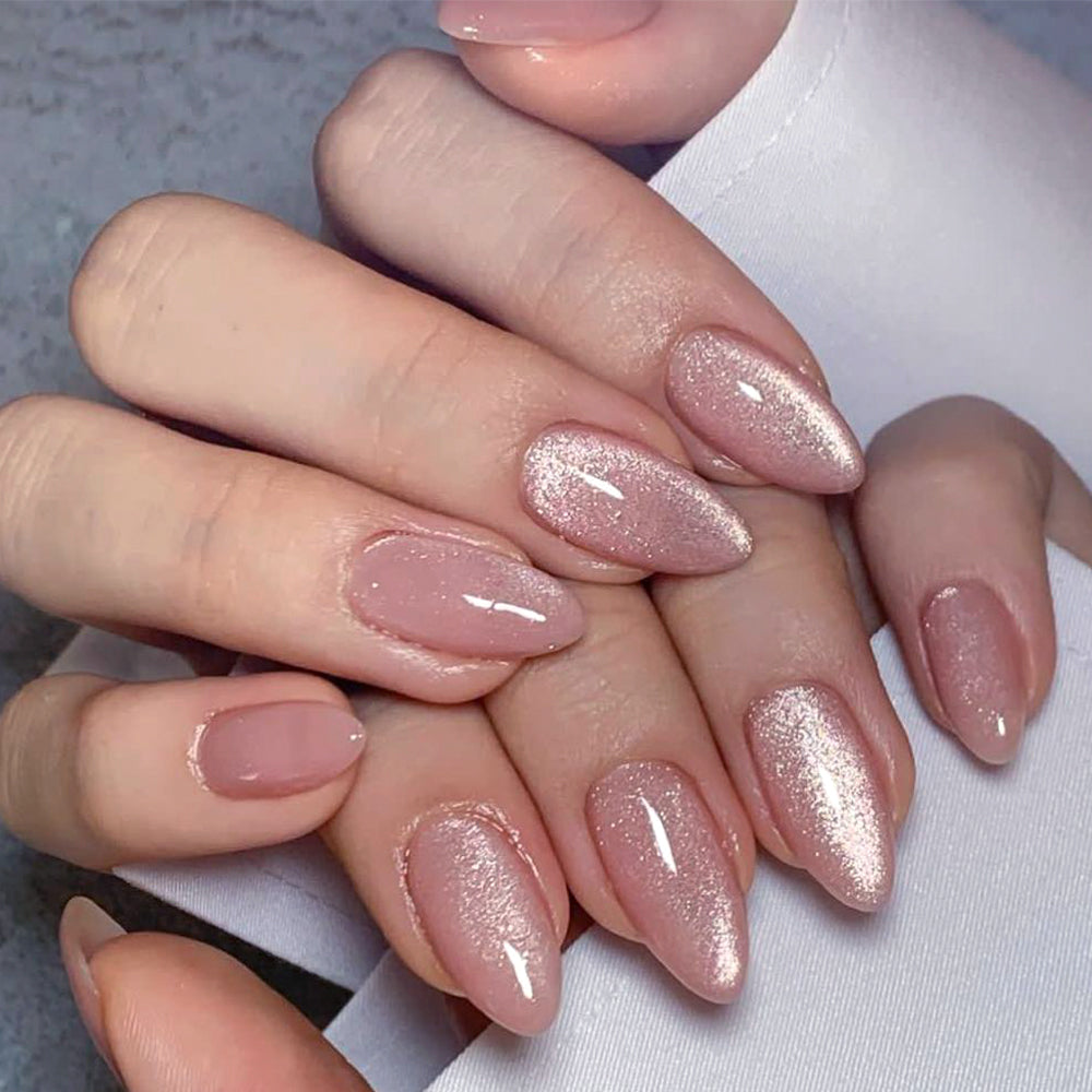 Glow Up | Medium Almond, Press On Nails