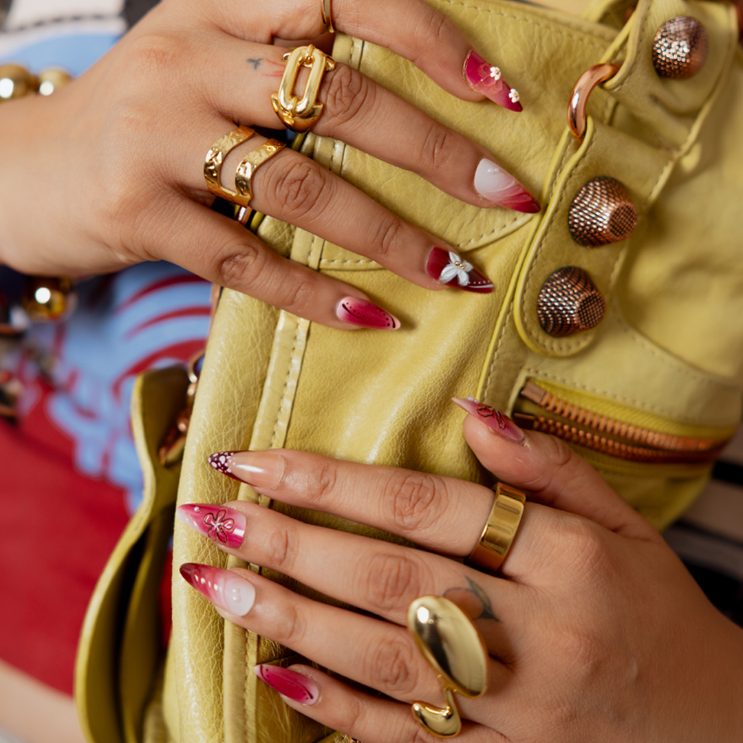 Husn Pari | Long Almond, Press-On Nails