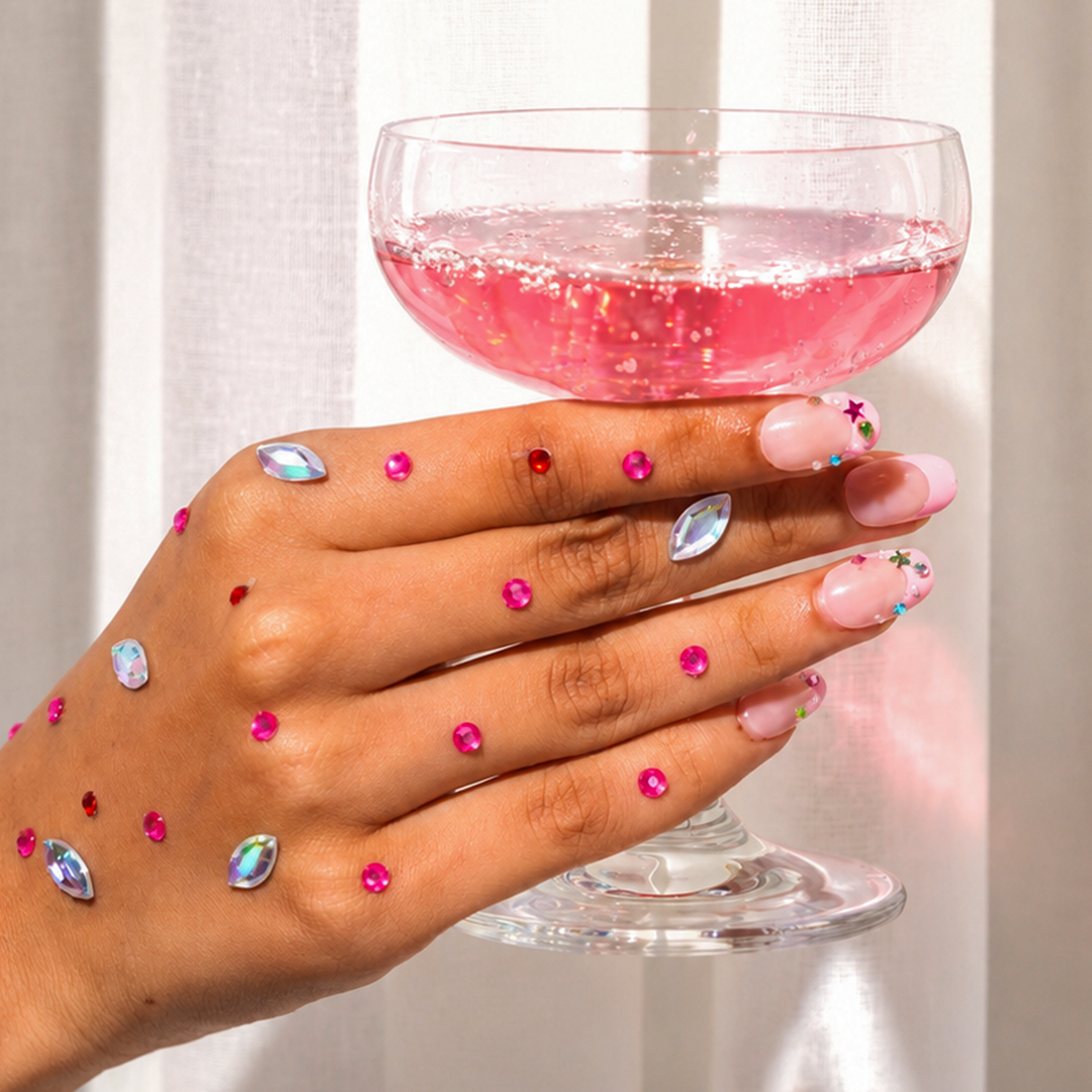 Chaand Sitara | Short Round, Press-On Nails