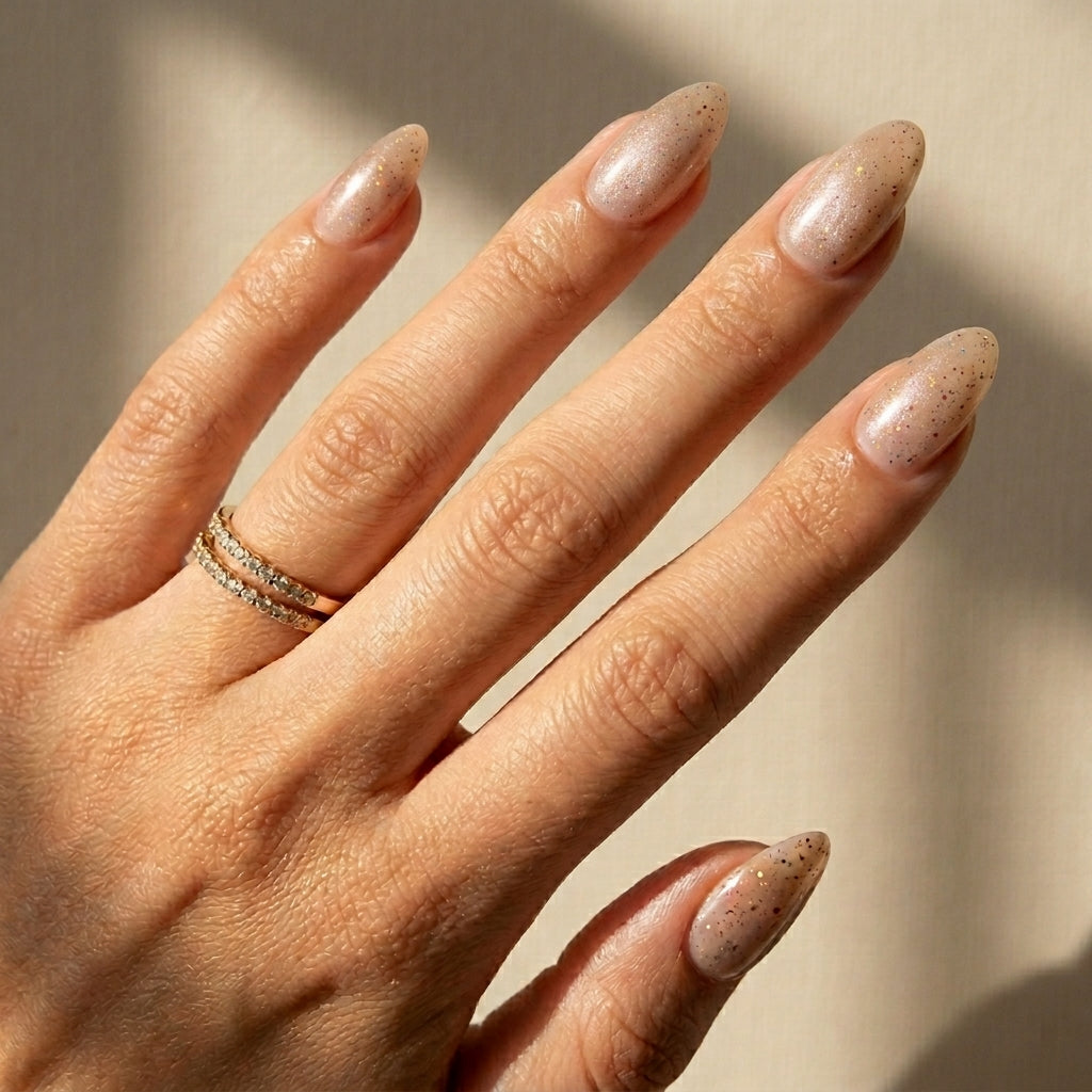 Champagne Pop | Medium Almond, Press On Nails