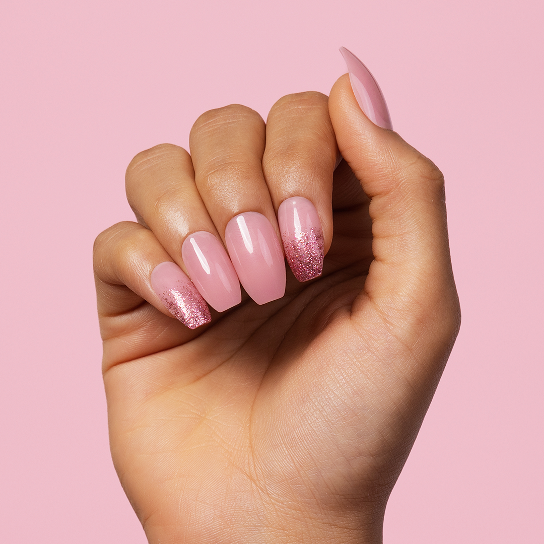 Long, Coffin Press-On Nails (Weekend, Glossy) with Nail Glue + Nail Glue Sticker