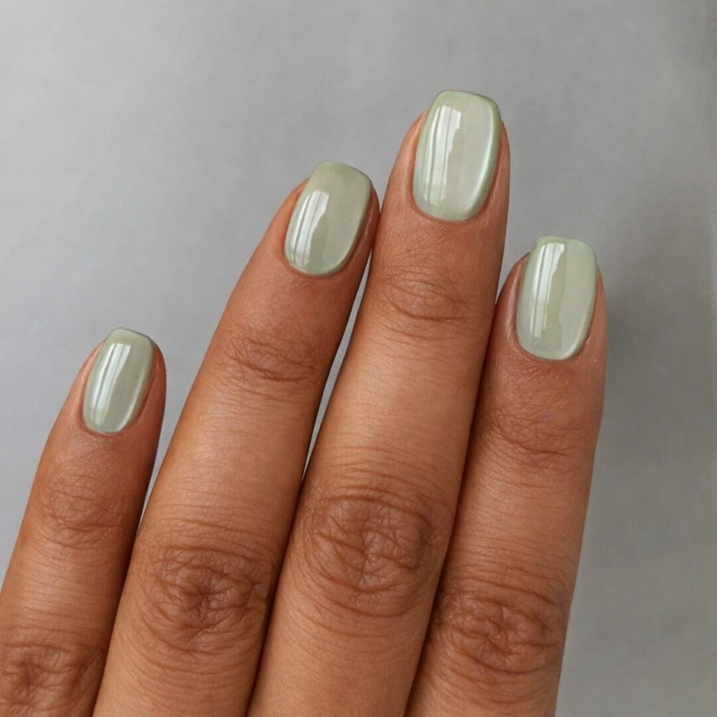 Pistachio Glaze | Medium Square, Press On Nails