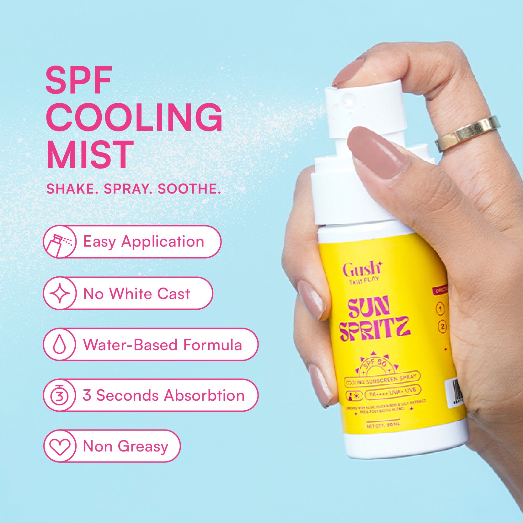 Cooling Sunscreen Spray Sun Spritz