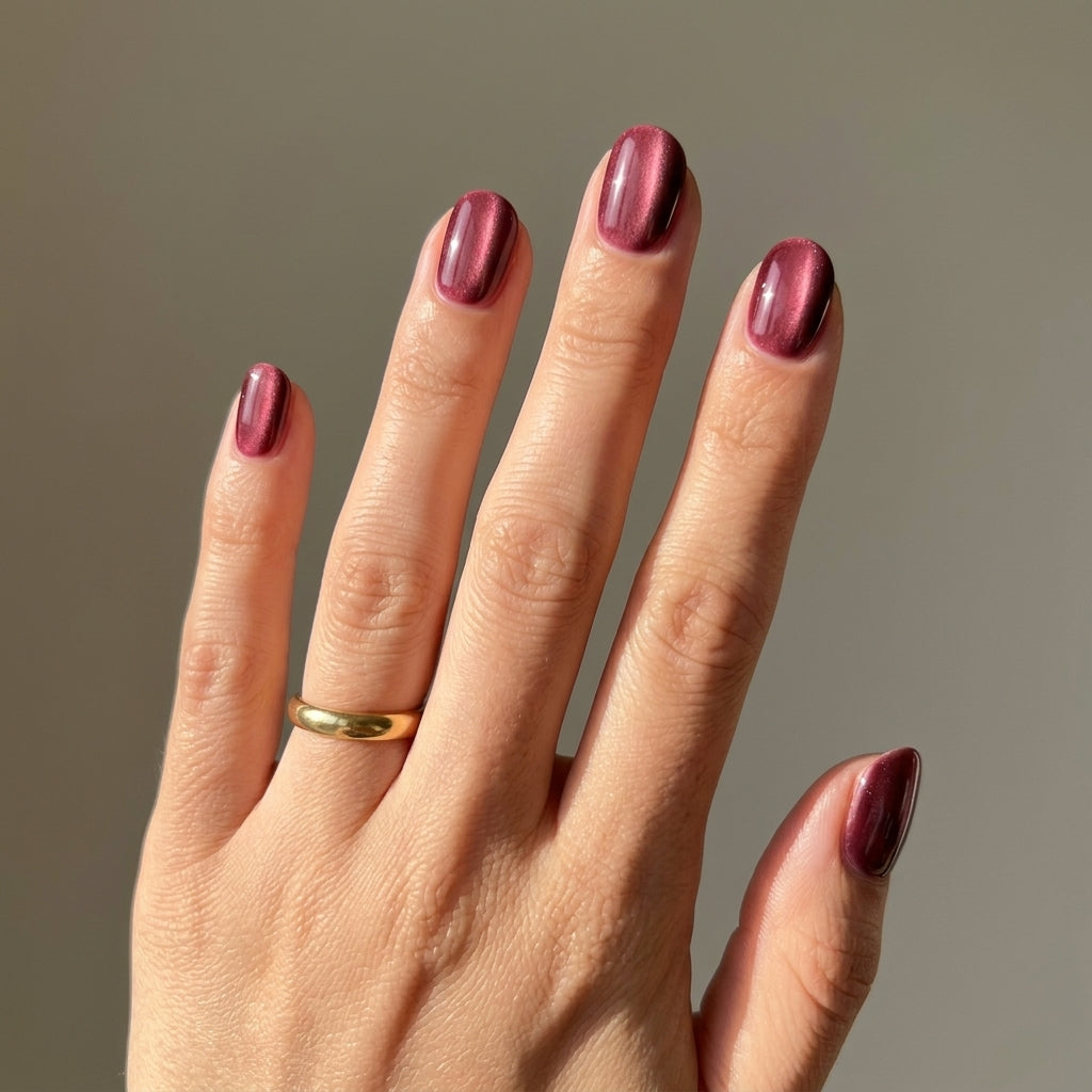 Red Head Energy | Short Round, Press-On Nails