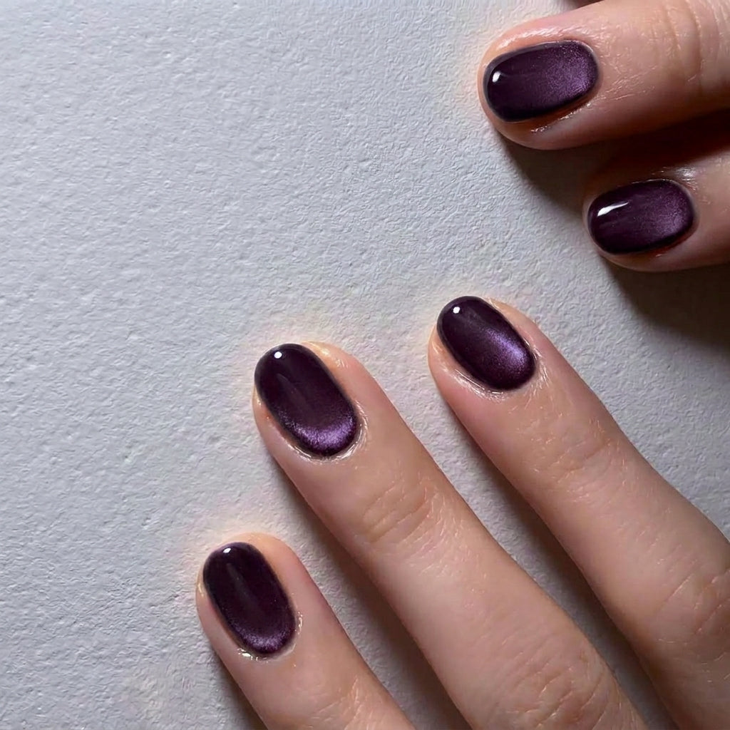 Midnight Rave | Short Round, Press On Nails